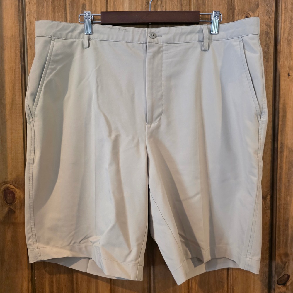 FootJoy Golf Shorts Mens 40 Stone Beige Excellent Performance Stretch Flat Front - Picture 1 of 6